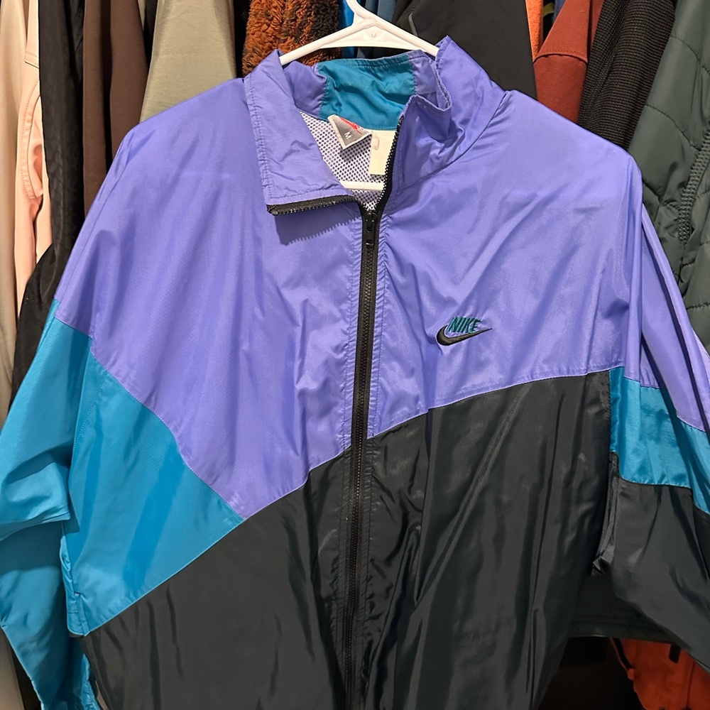 Vintage Nike Purple and Teal Windbreaker Jacket